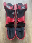 Top King Muay Thai Shin Guards Red Size M Tkb