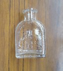 Vintage Textured Bottle Embossed House 2 3 4  Tall Clear Glass