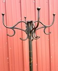 Antique 1890s Japan Finish Hall Tree Rack  Industrial Clothing Coat Victorian