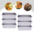 6 Pack Full-size 6  Deep Stainless Steel Steam Table Pans Hotel Food Prep Pans