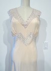 Vintage Womens Slip 1930s To 40s Rayon Silky Eyelet Lace Radelle Pink Sz 36 F29