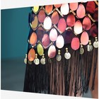 Belly Dance Costume Iridescence Sequins Coins Fringe Hip Scarf Belt 3 Colors
