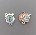 3 Pc Rose Rosary Center Mary Our Lady Of Grace Italy Centerpiece E104 Silver