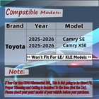 Fit For Toyota Camry Se Xse Front Bumper Splitter Lip Gloss Black 2025 2026