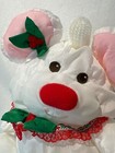 Vintage Fisher-price Puffalumps 1987 Christmas Mouse Plush Candy Cane 13  Tall