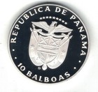 Panama Silver Proof 10 Balboas Coin 1982 Year International Year Of Child  Km 79