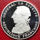 1987 France 100 Francs Piedfort  92 Oz Silver Proof Lafayette Piefort 30 Gr Coin