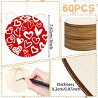 60 Pcs Christmas Wooden Ornament Wooden Circle With Hole  2 95 Inches
