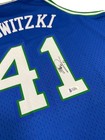 Dirk Nowitzki Dallas Blue Jersey Hand Signed Autographed Bas Coa