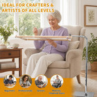 Rotating Adjustable Embroidery Floor Rack With Side Clamp  Metal Needlepoint Sup