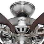Hunter Fan 52 In Brushed Nickel Ceiling Fan W Brazilian Cherry Reversible Blades