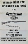 Rare 1953 Remington 870 Wingmaster Manual   12ga 3  Magnum Special Notice Og