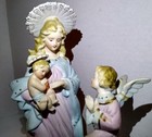 Vtg Madonna Child Jesus 1950s Wales Statue Blessed Mother 10    Figurine   Angel