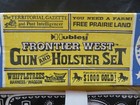 Hubley Vintage Toy Frontier West Cap Gun And Holster Set In Original Box L23843