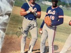 Gary Carter   Davey Johnson Dual Signed Ny Times Magazine 1985 Mets