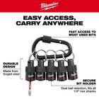 Milwaukee 48-32-4537 5pc Bit Holder Carabiner W  Long Ph2 Phillips Bit New