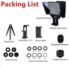 Teleprompter 12in Metal Prompter Kit For Dslr Camera Camcorderphone  rc tripod   
