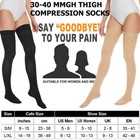 Thigh High Compression Stockings 20-30mmhg Women Men Medical Edema Travel Flight