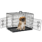Medium-sized Pet Kennel Cat Dog Folding Crate Playpen Wire Metal Cage Puppy Tray