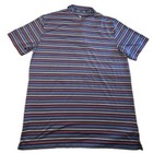 Arnold Palmer Golf Polo Shirt Mens Xxl Navy Blue Striped Performance Short Sleev
