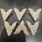 New Men s Western V-shaped Silver Tone Metal Collar Tips