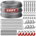 70ft Batting Cage Cable Kit Baseball Softball Netting Wire Tension Diy System Us