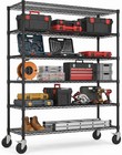 Heavy Duty Rolling Wire Shelving Unit Steel Storage Rack Garage Pantry Basement