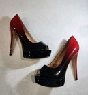 Merumote Slipon Stiletto Platform Pumps Maroon Women s Size 10 5 High Heel Shoes