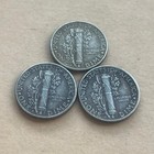 3pc 1916 D Mercury Dime Low Production In The First Year As Shown In The Figure