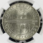 1930-d Germany Graf Zeppelin 5 Mark Ngc Ms63 Lot g2313 Large Silver  Low Mintage