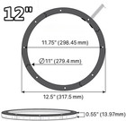 2pcs 12  Rgb Chasing Flow Led Car Truck Audio Subwoofers Speaker Ring Lights Set