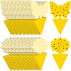 48pcs Sticky Fruit Fly Traps  Fungus Gnat Killer Trap Use Indoor Outdoor