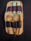 W e  Bassett Trim 6 Piece Gold Tone Men s Manicure Set W  Cowhide Case Monogram