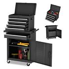 Rolling Tool Chest 5-drawer Tool Organizer Box Lockable Wheels detachable 2 In 1