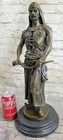 Signed Golden Bronze Arabian Turkish Arabic Warrior Sculpture Statue Sculpture