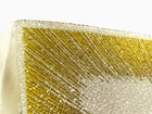 Vintage 12  Square Glass Gold Edge Ceiling Light Shade Replacement New 81780