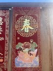 Chinese New Year Wall Scroll Banner Set Of 3 Koi Fish Fortune Decor Red Gold