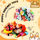 120 Pack Small Squeaky Dog Toys Bulk For Puppy Small Dogs Pets Cute Plush Stuffe