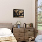 World Map Canvas Wall Art For Office Wall Decor 12x16   