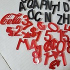 Lot Of Vintage 1 1 2  Menu Board Black Letters Red Numbers Mixed Various Plastic