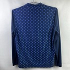 Dooks Golf Links Men Blue Performance Long Sleeve Quater Zip Polo Shirt Size M