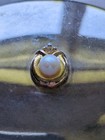 Vintage Silver Plated Makeup Double Mirror Compact With Faux Pearl  Rhinestone 