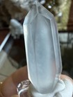 Blue Rabbit Hair Quartz Crystal Point On Stand
