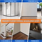 Flexible Quarter Round Molding Bendable Molding Trim 59 Inch Self Adhesive Vinyl