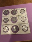 1974 10 Paise Unc  Set Of 9 Wrapped Coin Come C 