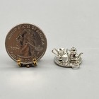 Eugene Kupjack Artisan Sterling Silver Childs Tea Set  351 Miniature Dollhouse