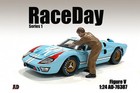 Race Day 1 1 24 Scale American Diorama Figurine Figure V Man Guy 3  Windshield