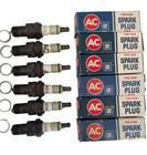  lot Of 6   Spark Plug Vintage Fire Ring Ac Gm 46n