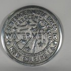 New Orleans Water Meter Cover Silver  Metal Art  10    Round Trivet Home Decor