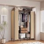 Extra Large Clothes Rack Portable Cloakroom Bedroom Wardrobe W  Dust-proof Cover